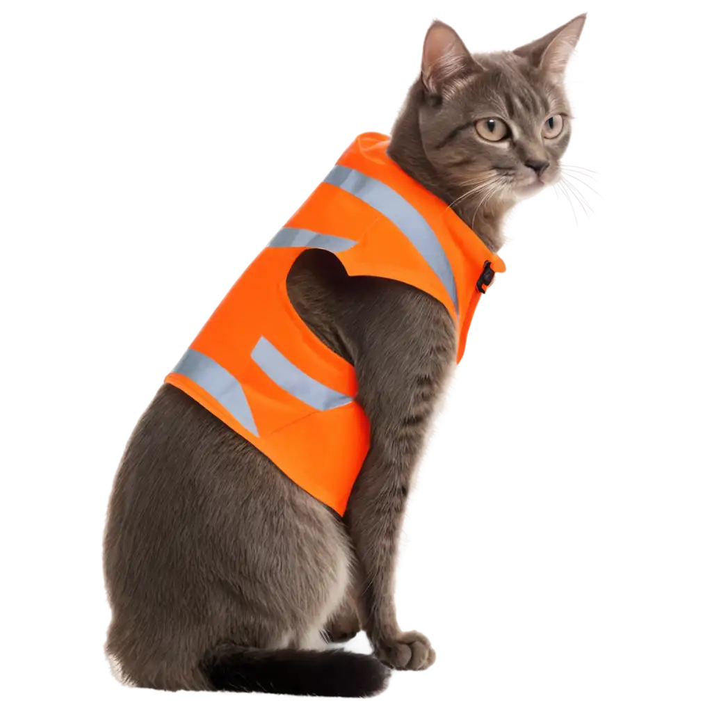 Booted-Cat-in-Reflective-Vest-PNG-A-Unique-Asset-for-Creative-Projects