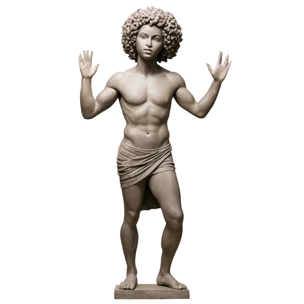 PNG-Stone-Statue-God-Greek-Dancing-Afro-House-Image-Expressive-Art-in-Digital-Format