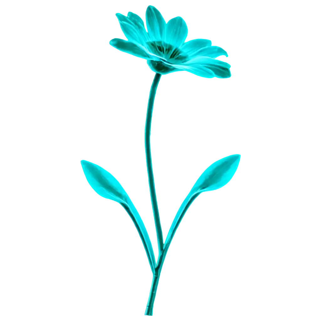 Stunning-Emerald-Flower-PNG-in-Neon-Blue-Tones-Perfect-for-Graphic-Design