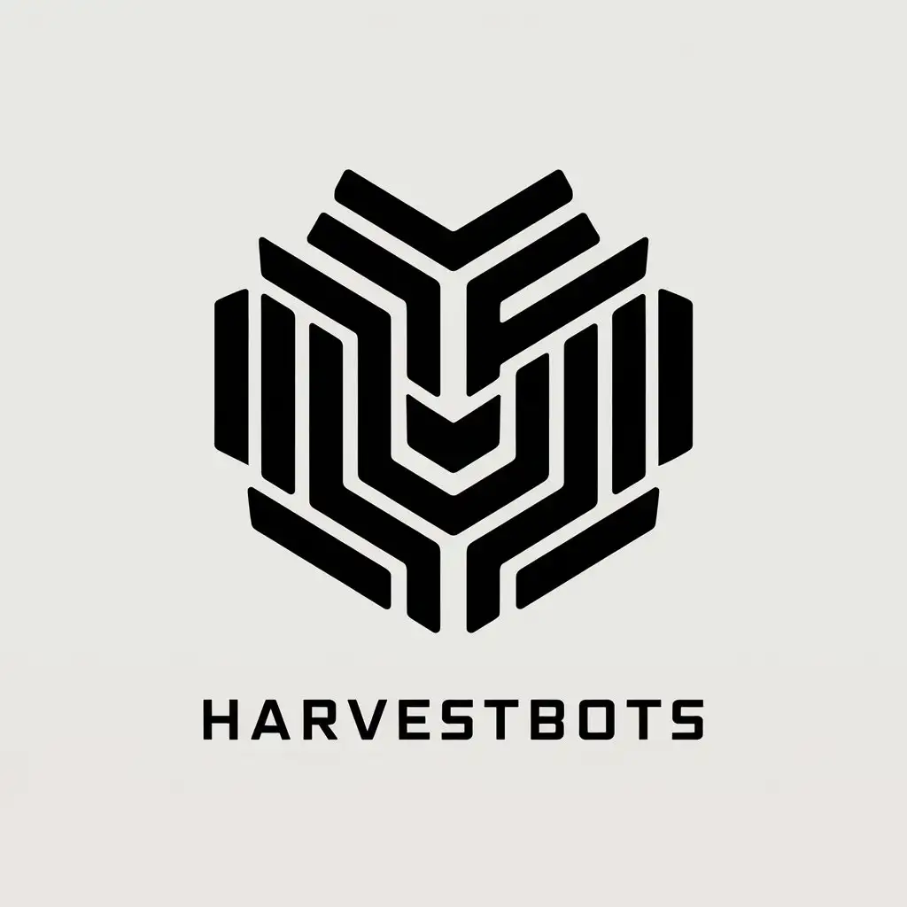 a vector logo design,with the text "harvestbots", main symbol:united frames,Moderate,be used in Automotive industry,clear background