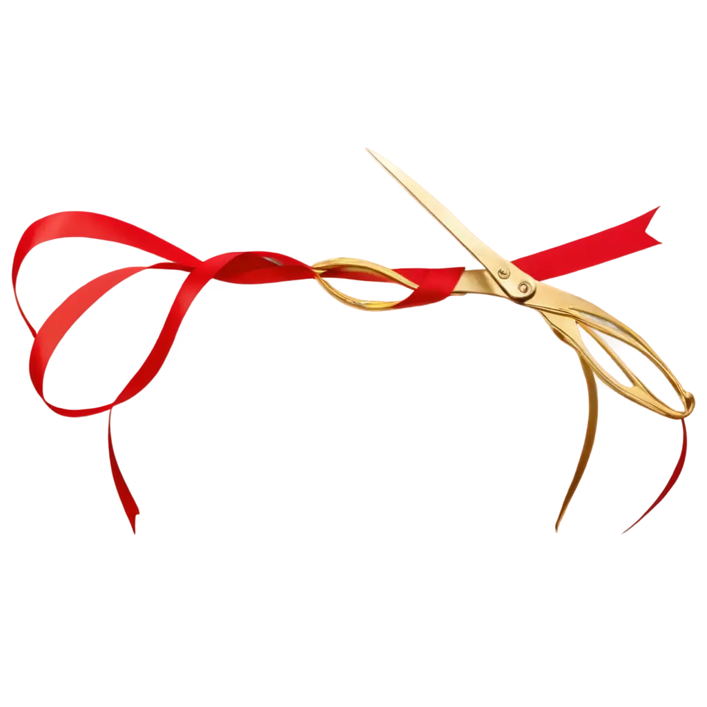 Golden-Scissors-Cutting-Horizontal-Red-Ribbon-HighQuality-PNG-Image-for-Celebrations-and-Events