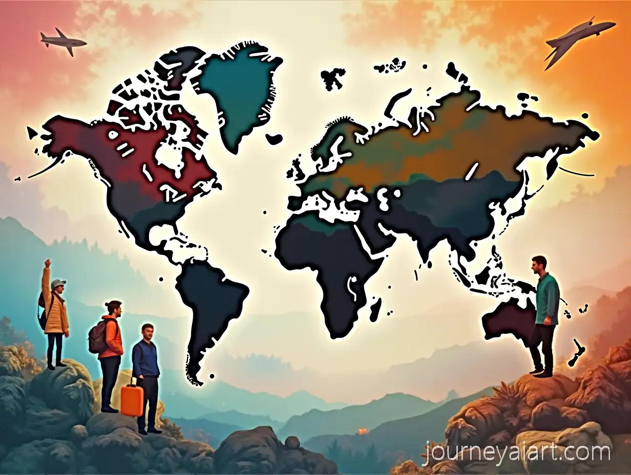 TravelThemedAI-Art-Prompt-Expansion-Decorative-Composition-Featuring-People-and-Animals