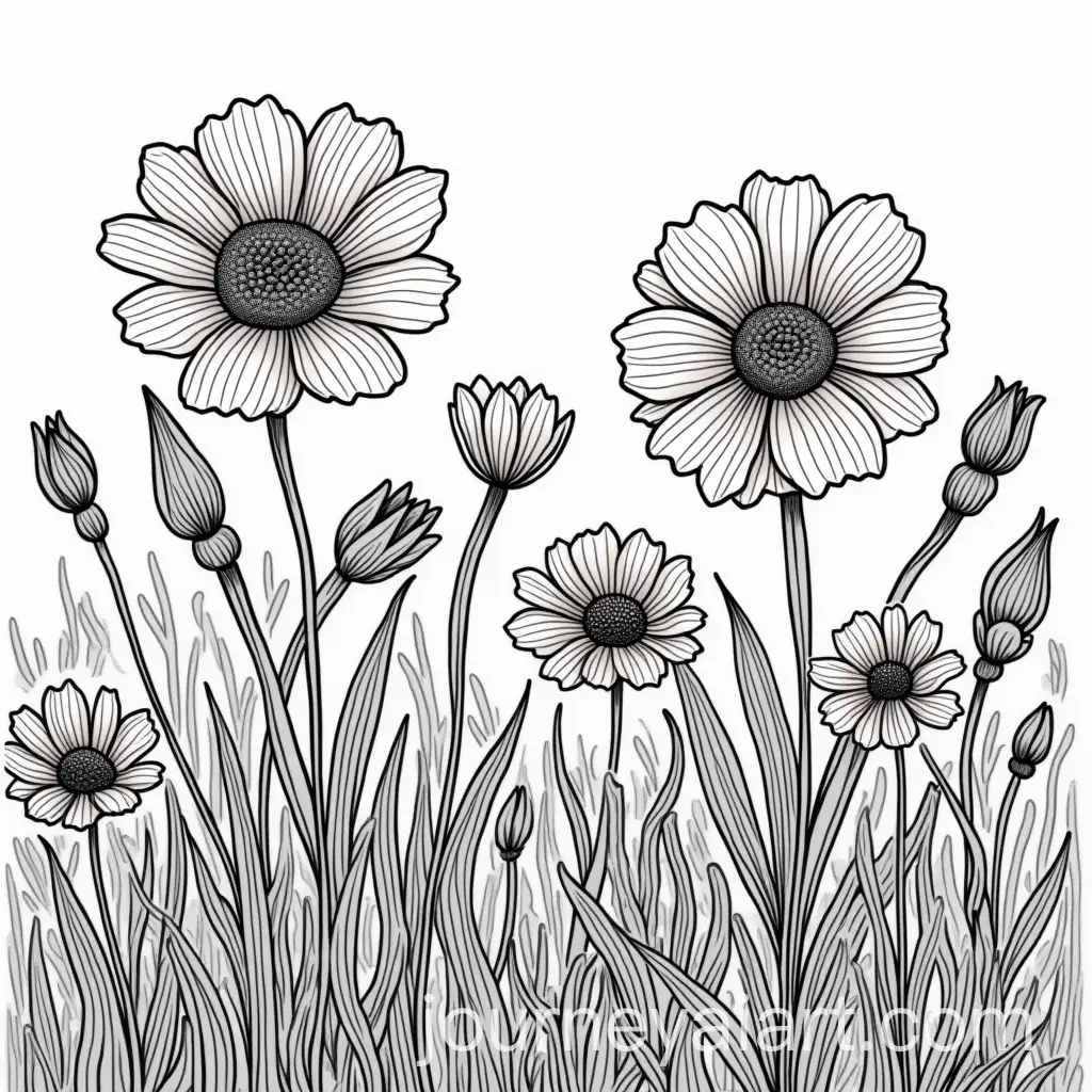 Stress-RelievingAI-Art-Prompt-Expansion-Coloring-with-Field-Flowers-in-Bloom
