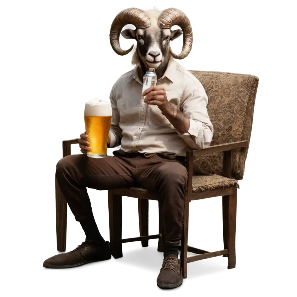 Ram-Drinking-Beer-PNG-Image-HighQuality-Transparent-Format-for-Creative-Projects