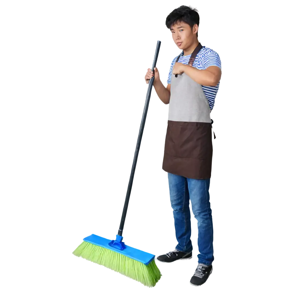 Professional-Cleaning-Service-at-Caf-with-Broom-PNG-High-Quality-Image-for-Various-Applications