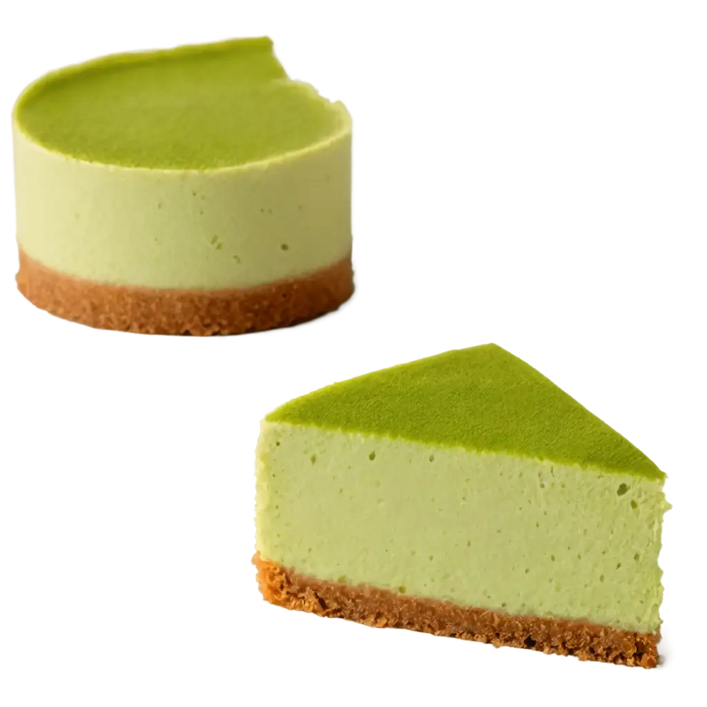 HighQuality-PNGPNG-Art-Prompt-Analysis-Image-of-One-Slice-of-Matcha-Cheese-Cake-without-Caramel-on-Top