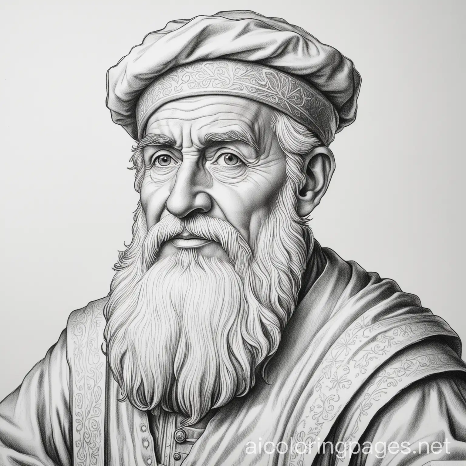 Johannes-Gutenberg-Coloring-Page-Black-and-White-Line-Art-for-Kids