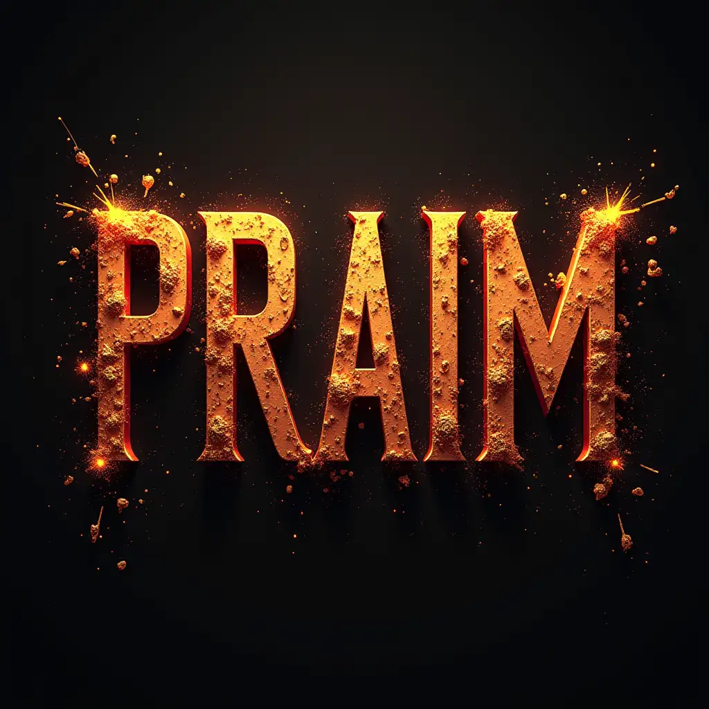 PRAIM text in war style