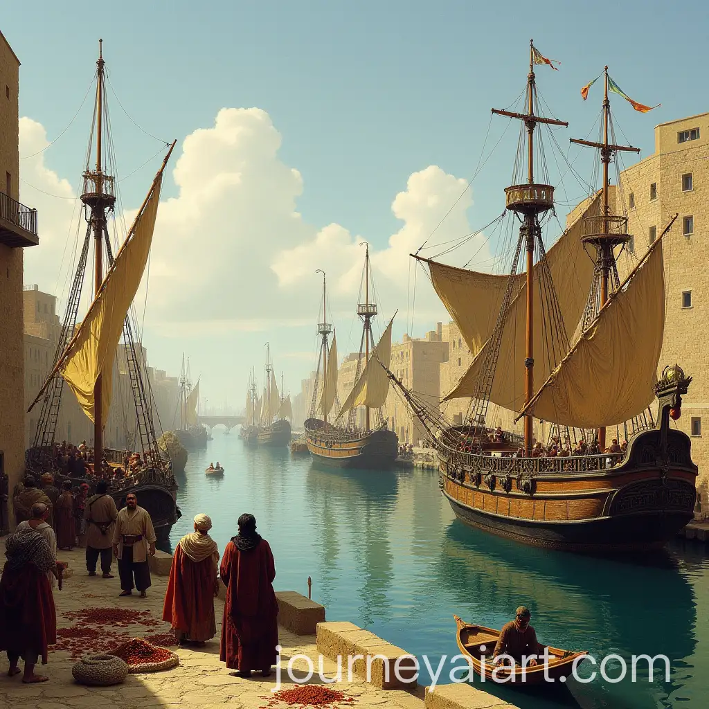 Bustling-Port-Scene-at-the-Port-of-Algiers-During-Ottoman-Rule-Circa-1490