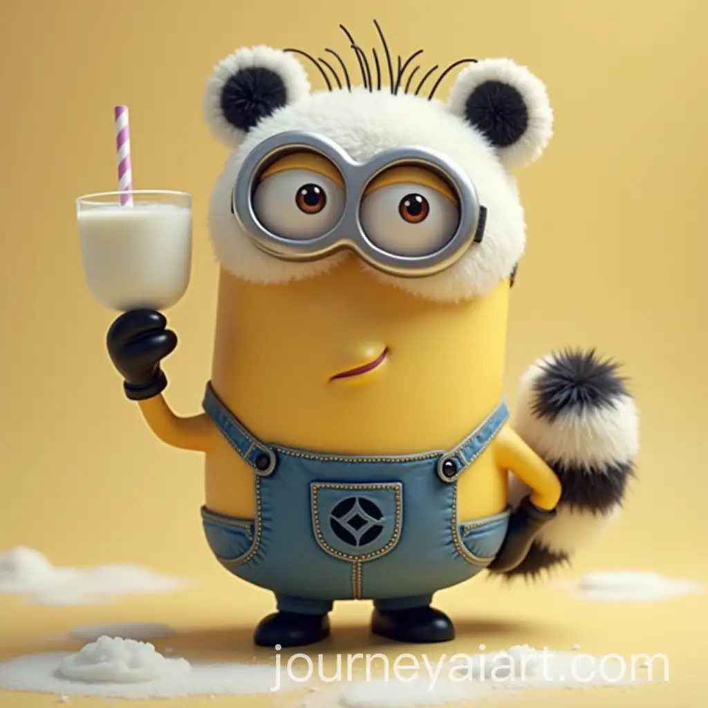 Minion-with-Panda-Drinking-Milk