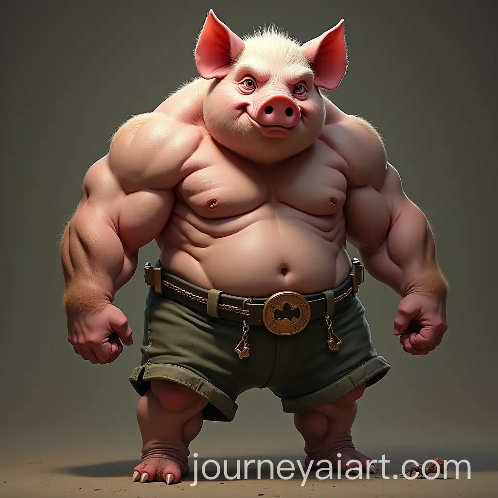 Humanoid-with-Muscular-PigSkin-Body
