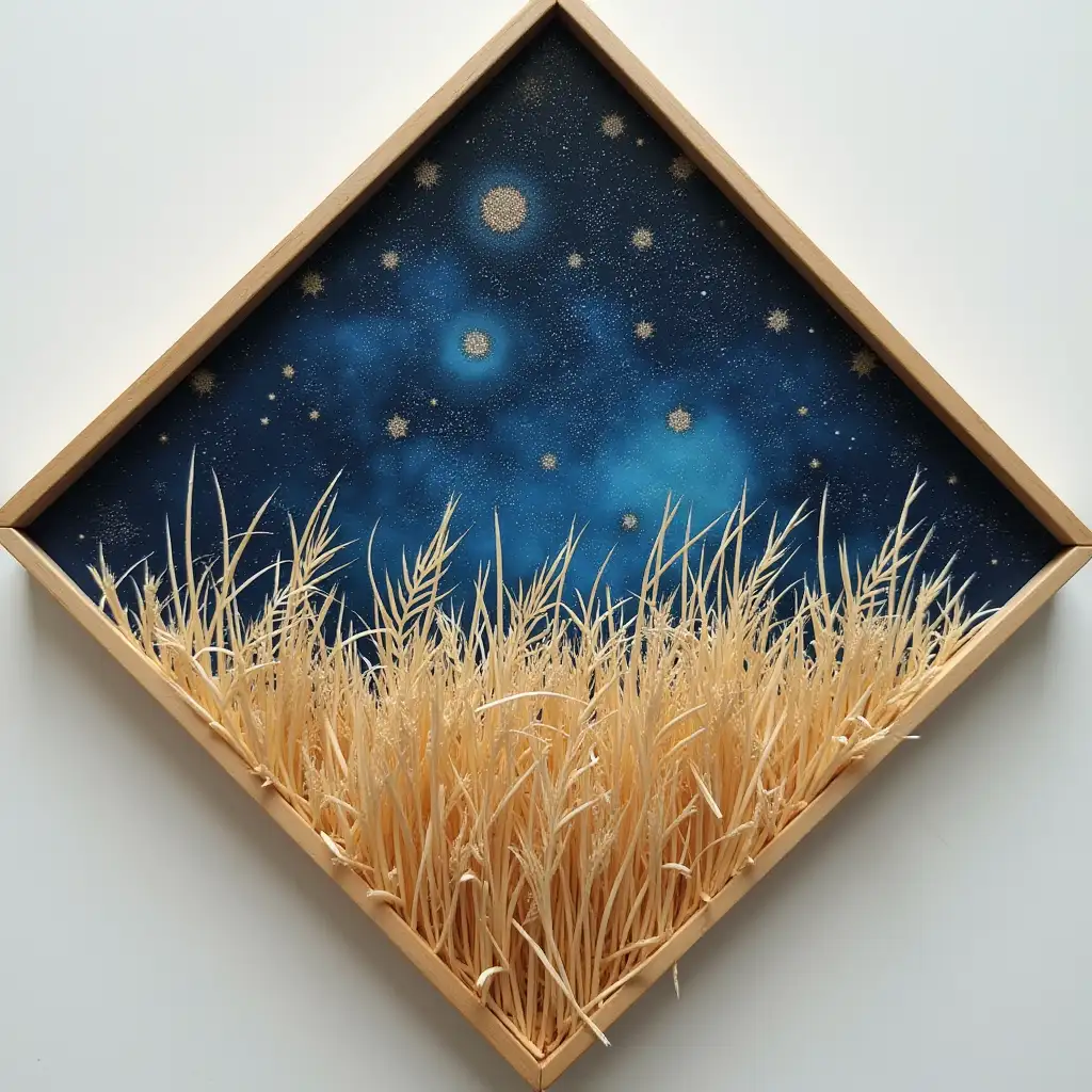 DiamondShaped-Design-with-Starry-Sky-and-Straw-Textures