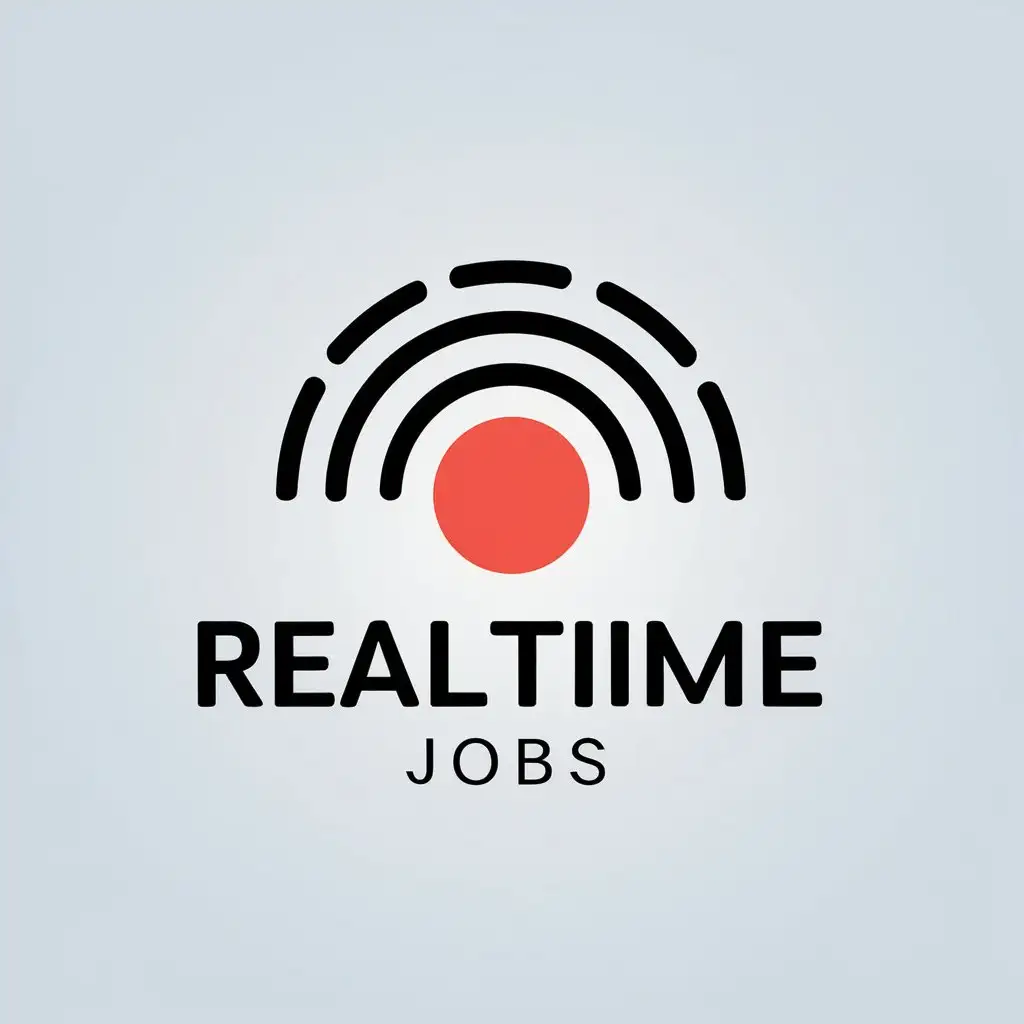 LOGO Design For Realtimejobs Minimalistic Radar Symbol for Internet Industry