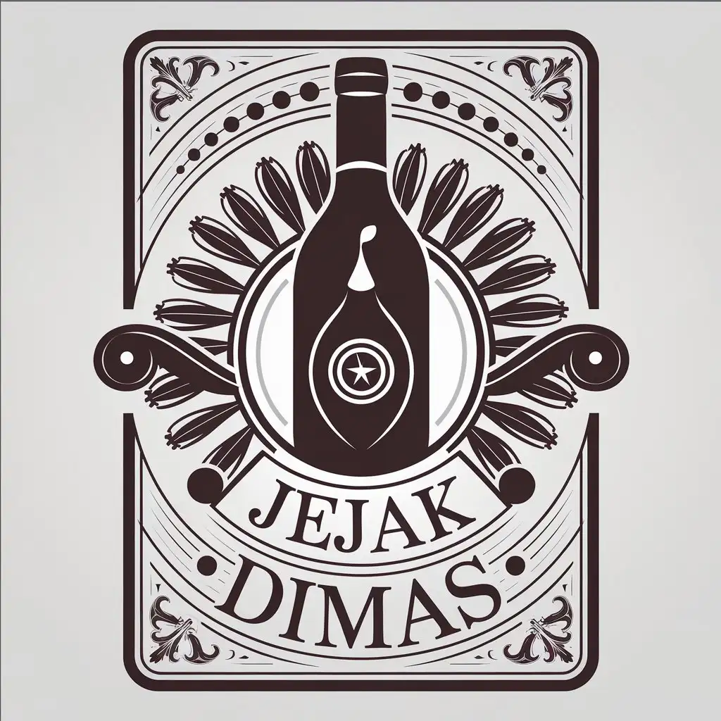 LOGO-Design-for-JEJAK-DIMAS-Elegant-Wine-Bottle-Silhouette-with-Sophisticated-Typography