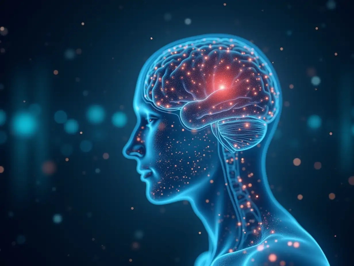 Artificial intelligence in a doctor's work, use beautiful images