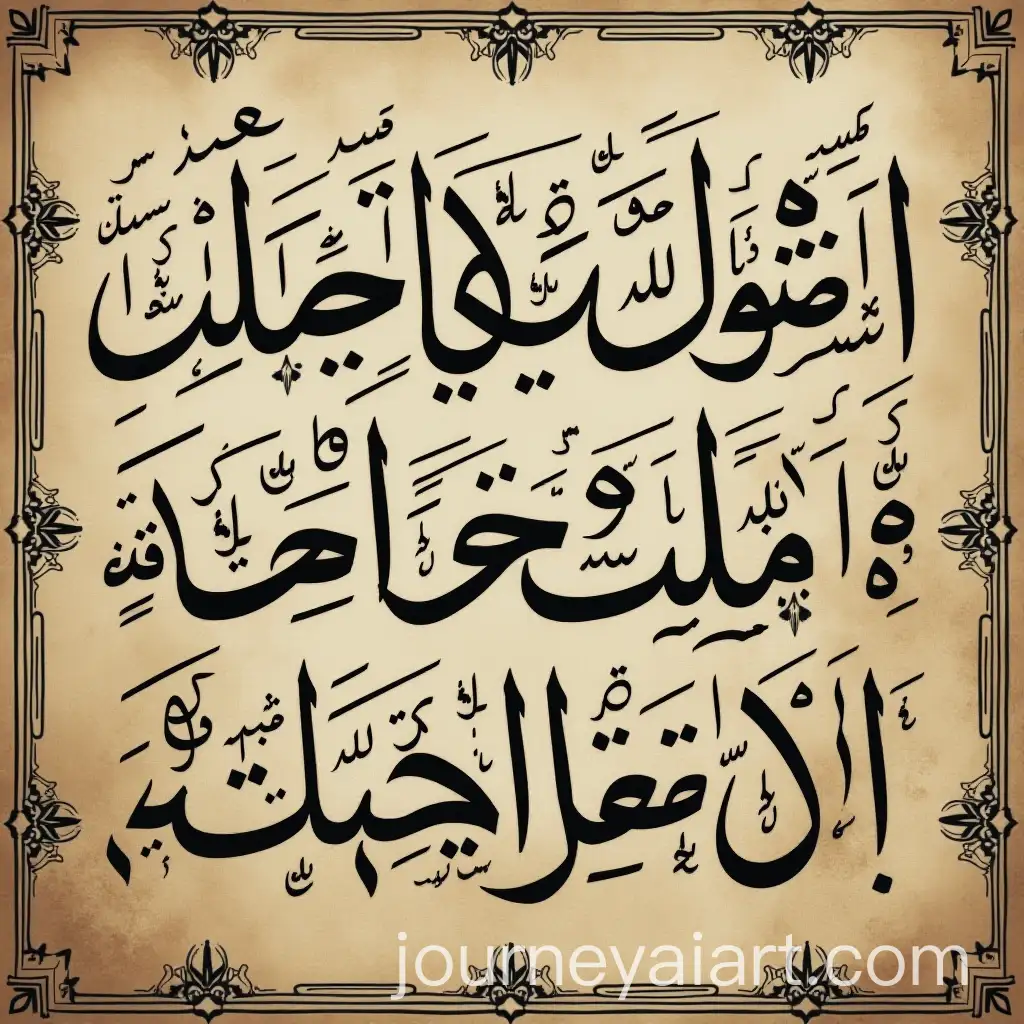 Arabic-Calligraphy-Artwork-with-Intricate-Design-and-Symbolism