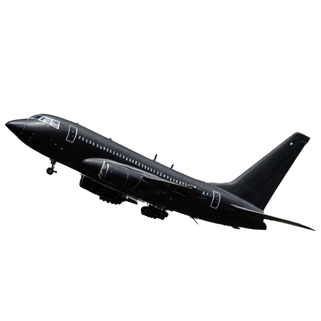 HighQuality-Black-Aeroplane-PNG-for-Versatile-Applications