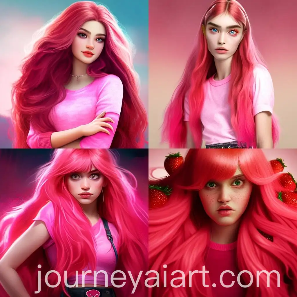 Intense-RedPink-Makeup-and-Dramatic-Lighting-on-Female-Model-in-Pink-Crop-Top-and-Red-Jeans