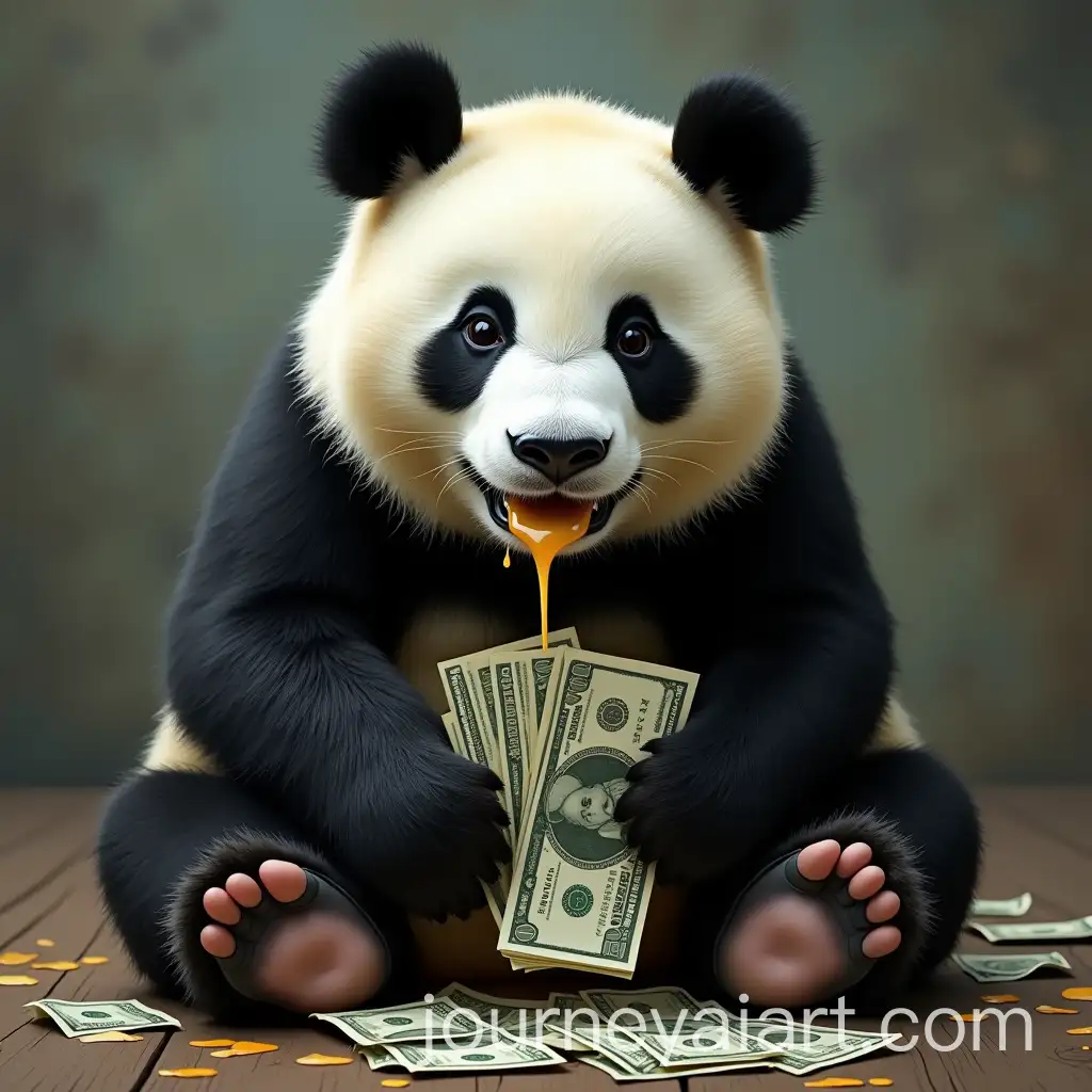 Panda-Dripping-Cash-in-Aesthetic-Style