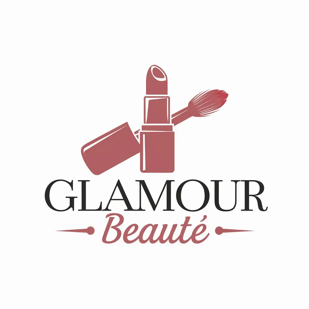 LOGO Design for Glamour Beaut Elegant Vector with Page Symbol for Womens Beauty Products in Spa Industry