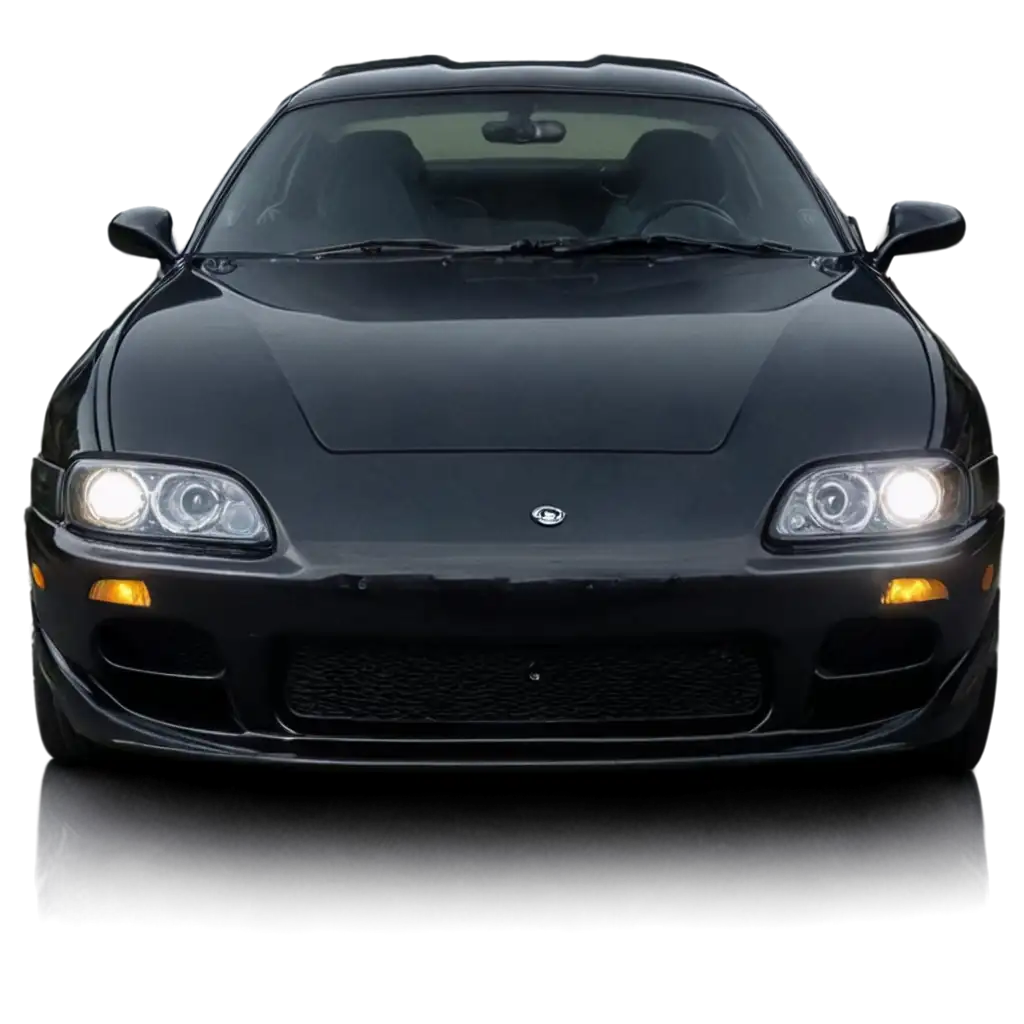 HighQuality-PNG-Image-of-a-Black-Supra-with-Dim-Headlights