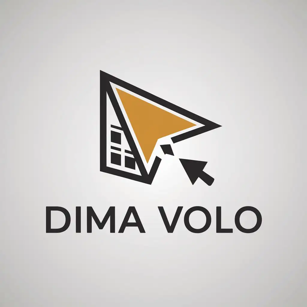 LOGO Design for Dima Volo Vector with Computer Mouse Pointer Excel Table for Web App Development