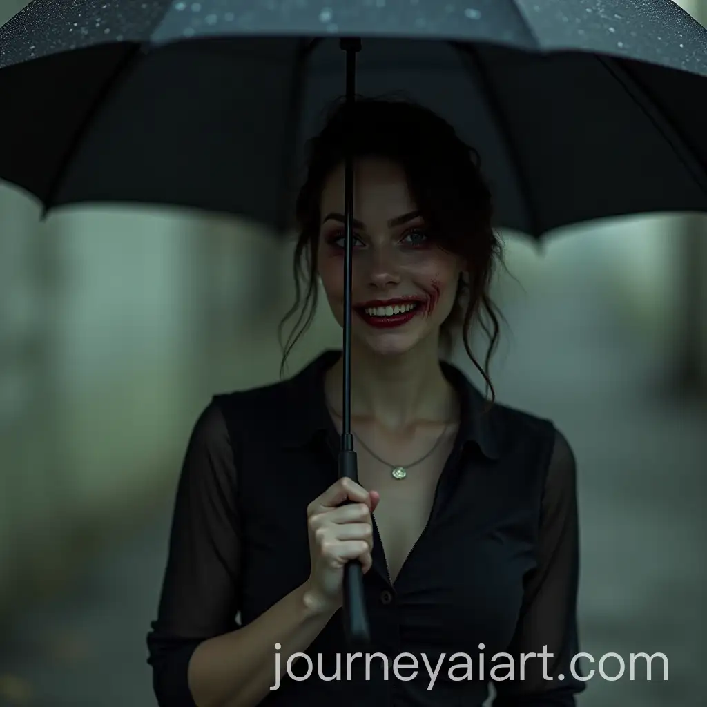 Mysterious-Woman-with-Umbrella-and-Creepy-Smile