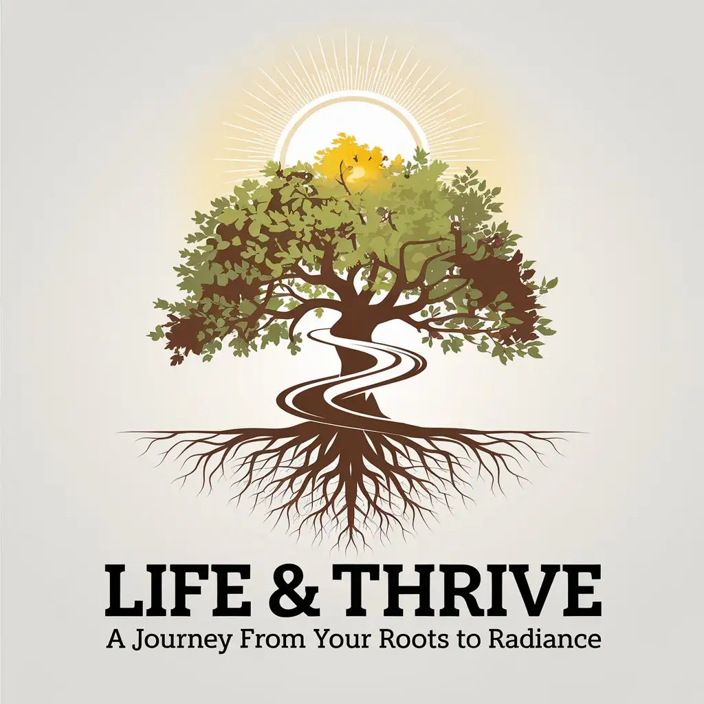 LOGO Design for Life Thrive A Journey from Your Roots to Radiance