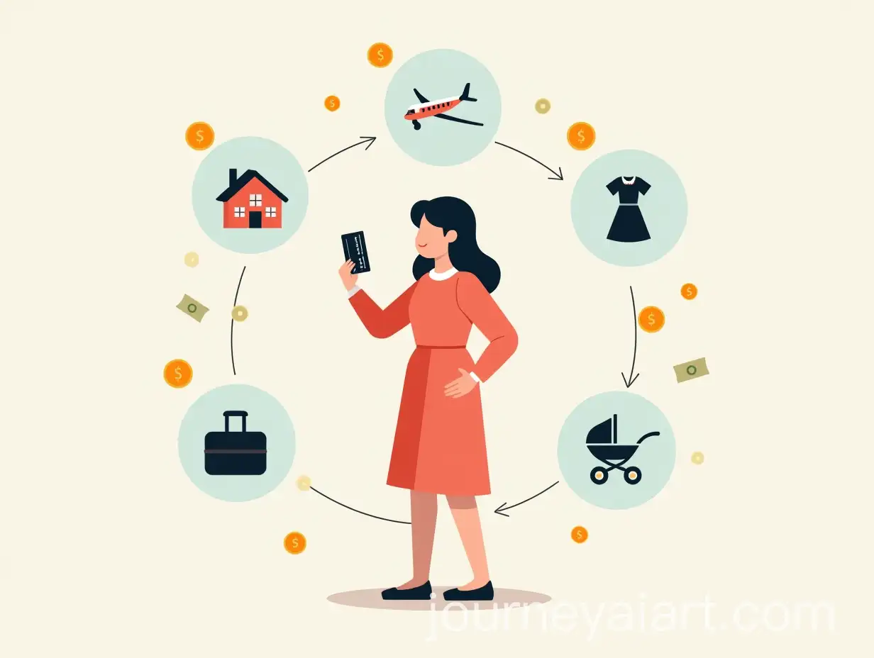 Minimalist-2DAI-Image-Prompt-Expansion-Illustration-of-Credit-and-Consumer-Items