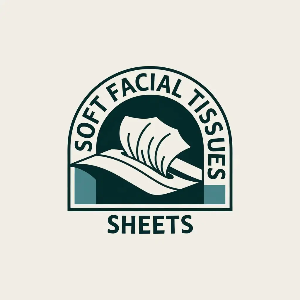 LOGO Design for Soft Facial Tissues Sheets Elegant Minimalistic with Clear Background and TextBased Symbolism