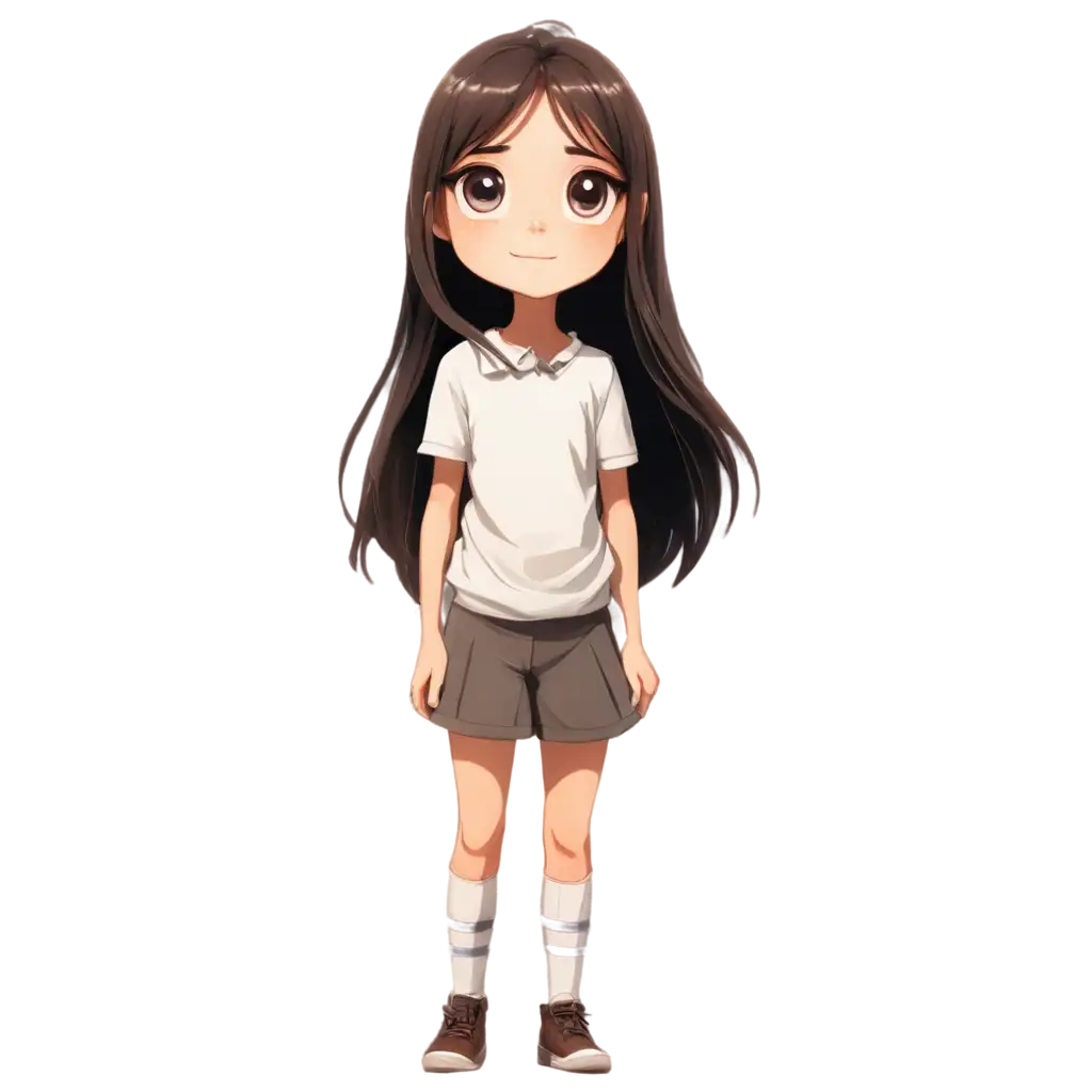 Cute-Cartoon-Girl-PNG-withPNG-Image-Usage-Analysis-Small-Eyes-and-Long-Hair-Ideal-for-Graphic-Design-and-Illustrations