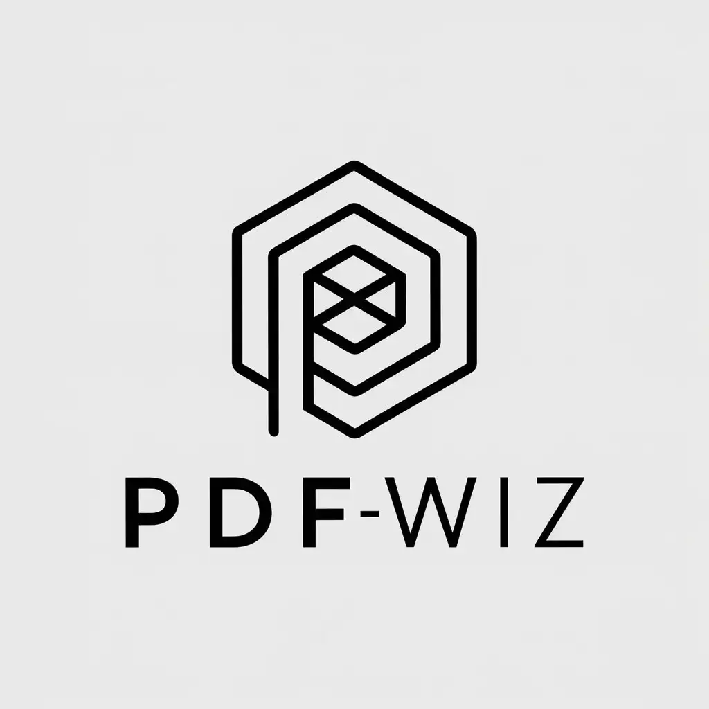 a vector logo design,with the text "PDFWiz", main symbol:PDFWi,complex,be used in Internet industry,clear background