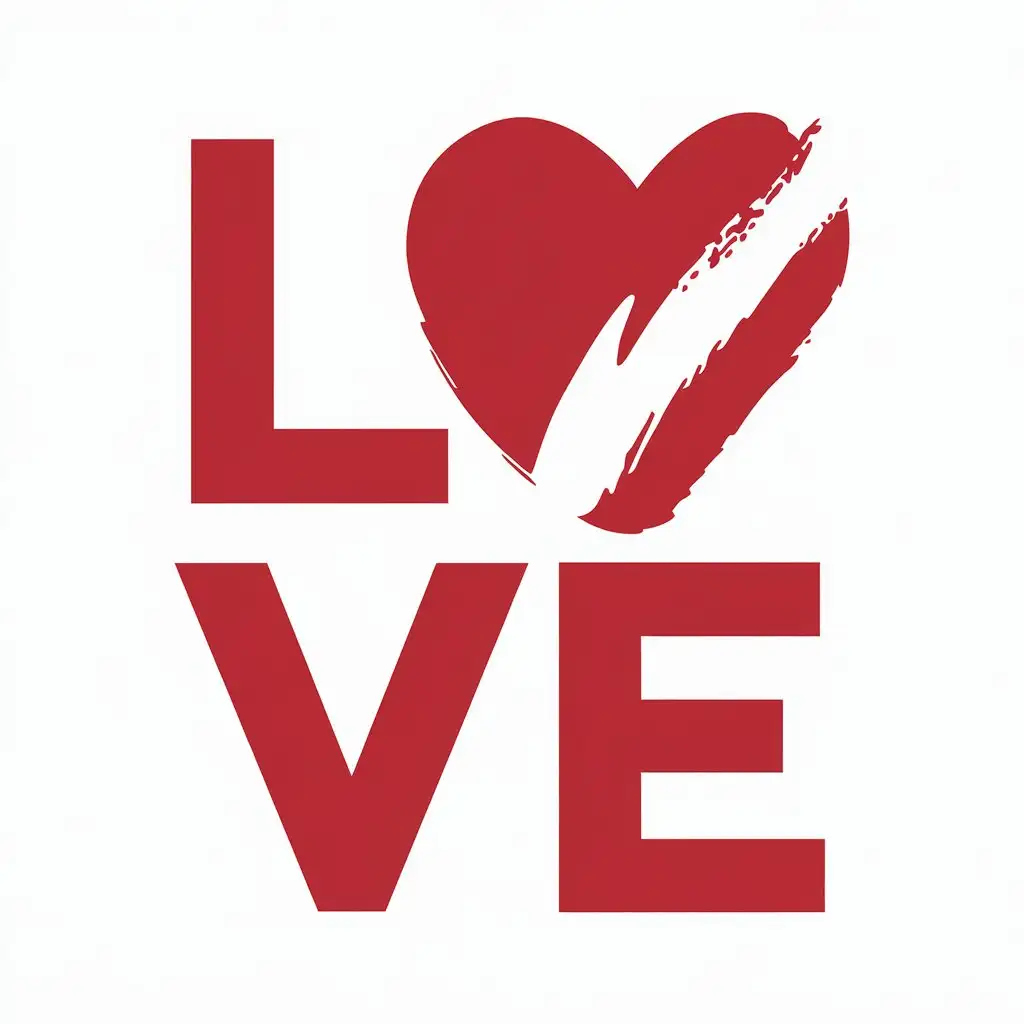 a vector logo design,with the text "love", main symbol:love,Moderate,clear background