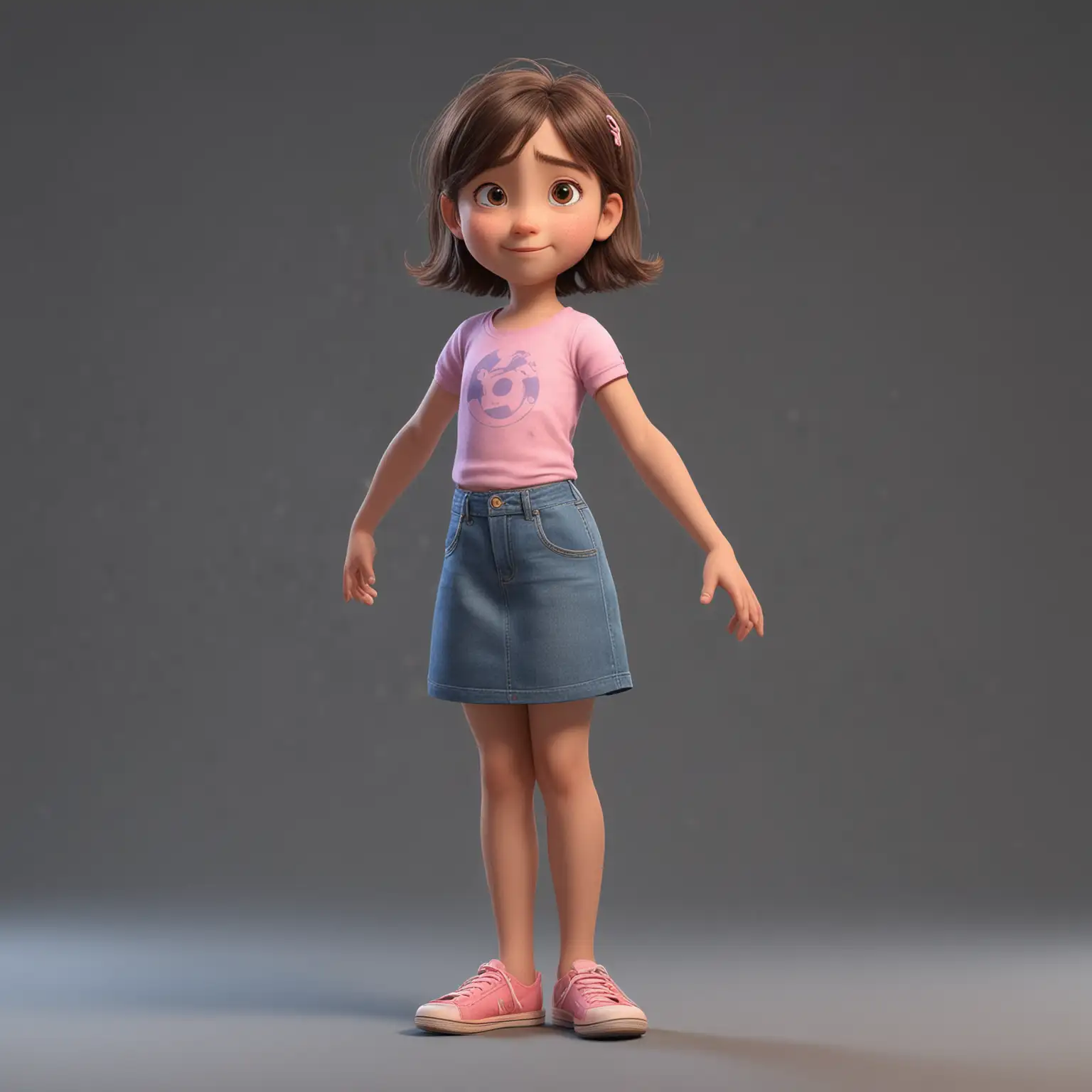 Pixar-Animation-Character-of-SixYearOld-Girl-in-TPose-HighQuality-Studio-Style