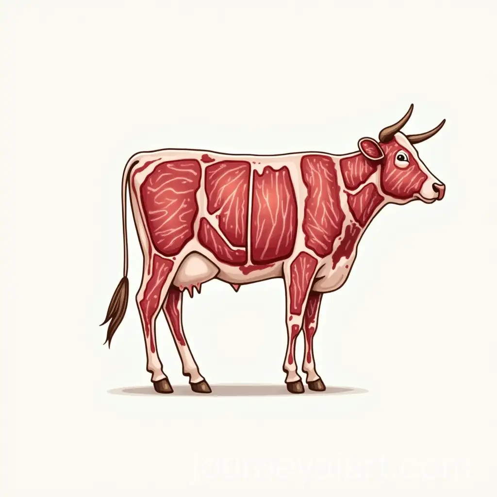 Cow-Illustration-with-Meat-Cuts-Labeling-and-Detailed-Anatomy