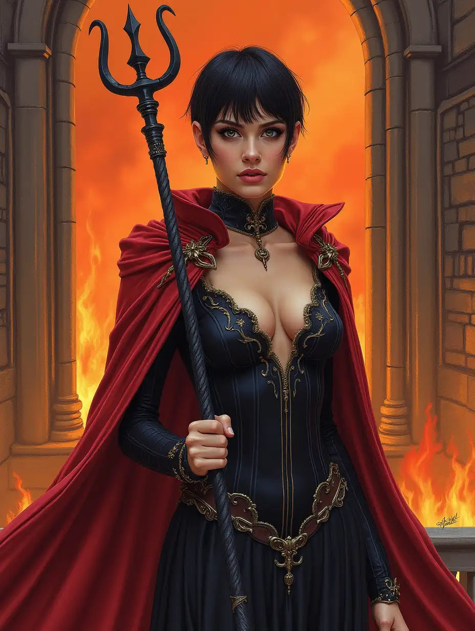 Anna-Hathaway-in-Medieval-Fantasy-Cosplay-on-a-Burning-Fortress-Balcony