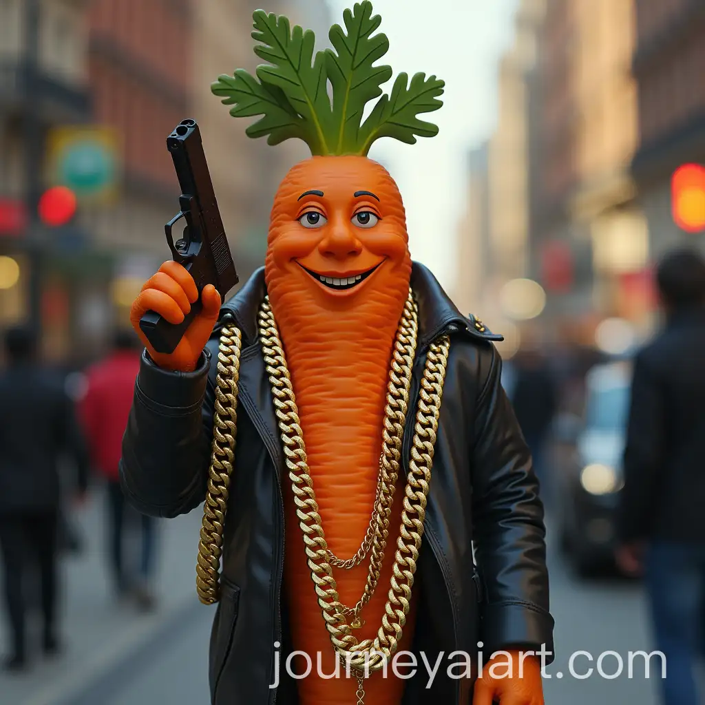 Carrot-with-Gold-Chains-and-Pistol-on-the-Street