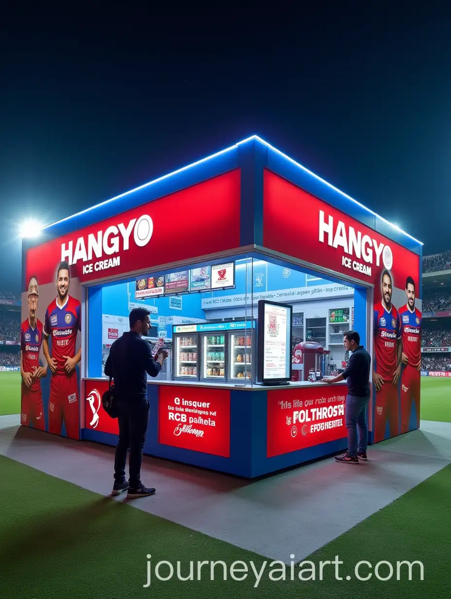 Modern-Ice-Cream-Kiosk-at-Cricket-Stadium-with-RCB-Branding-and-Fans