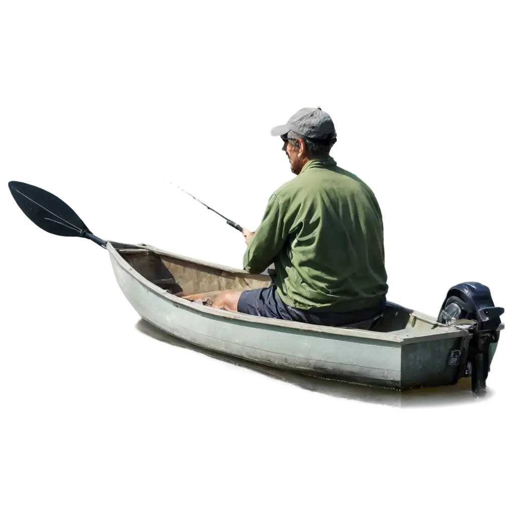 PNG-Image-Fisherman-in-Boat-Capturing-Serenity-and-Skill