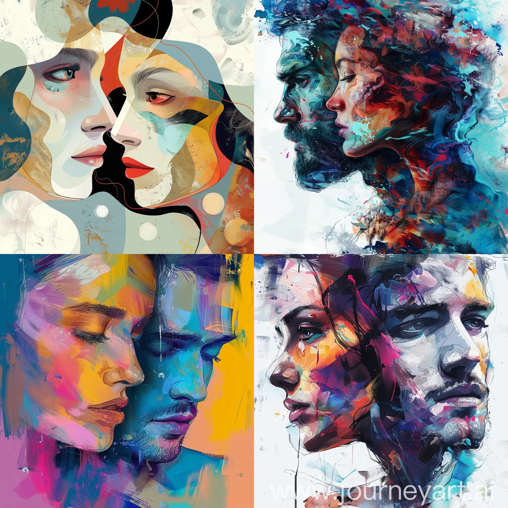 Abstract-Portrait-Illustration-of-Man-and-Woman