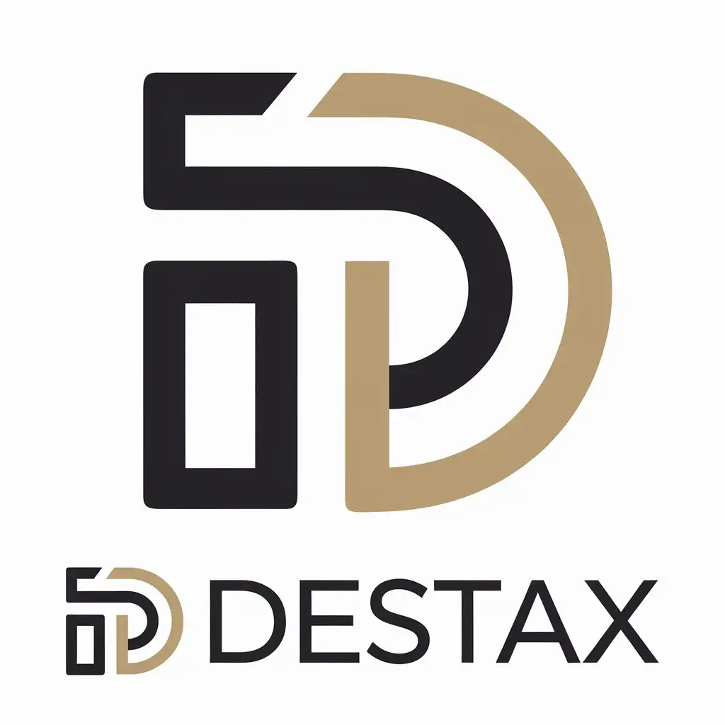 LOGO Design for Destax Vector Logo with Clear Background for Finance Industry