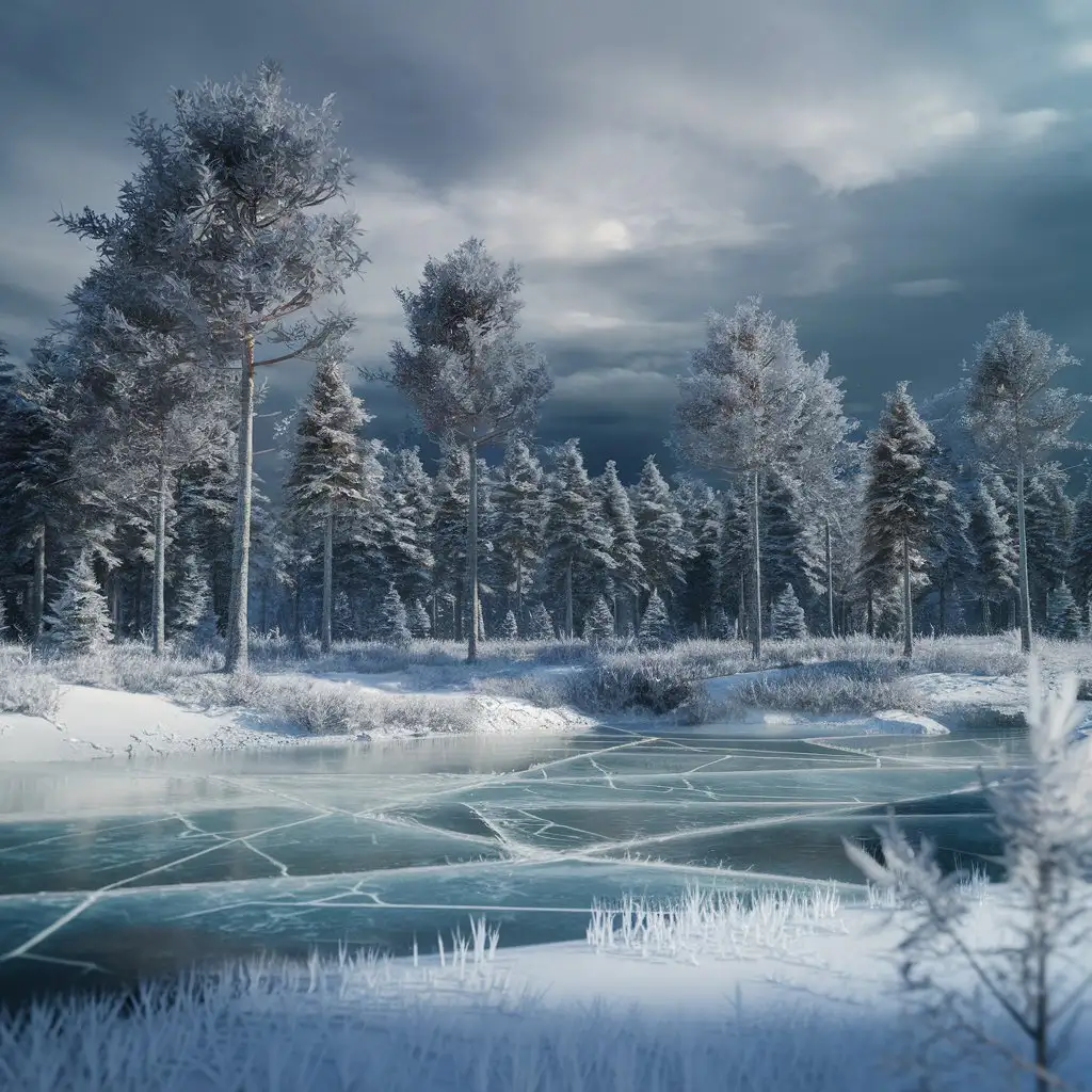 Winter-Nature-Scene-with-3D-Special-Effects