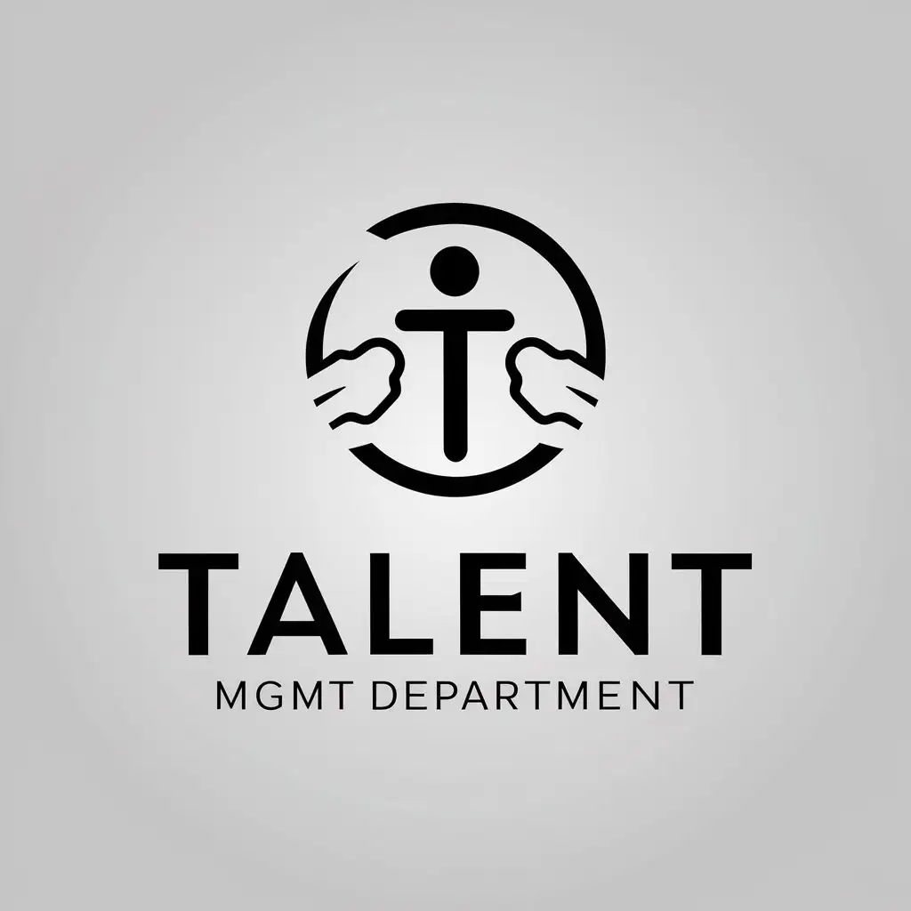 a vector logo design,with the text "talent mgmt department", main symbol:talent,Minimalistic,clear background