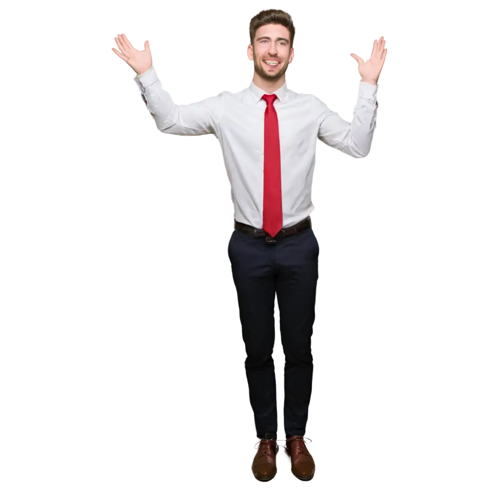 Powerful-Confident-Man-in-White-Shirt-and-Deep-Red-Tie-HighQuality-PNG-Image