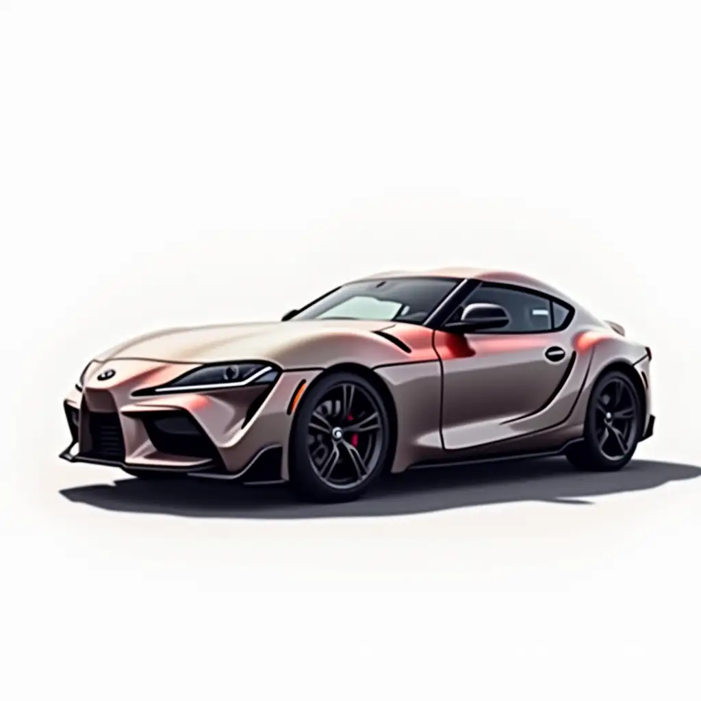 Sleek-Toyota-Supra-Car-Vector-Illustration-with-Dynamic-Front-Angle