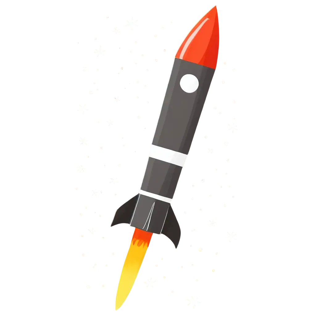 Cartoon-Art-PNG-Model-Rocket-Launch-Sticker-with-Smoke-and-Starry-Sky