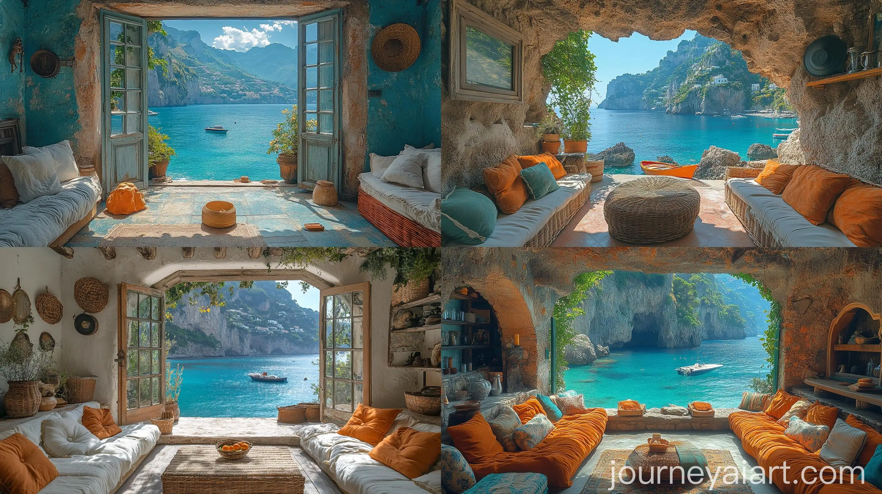 Rustic-Room-Overlooking-Amalfi-Coast-with-Dramatic-Coastal-Views