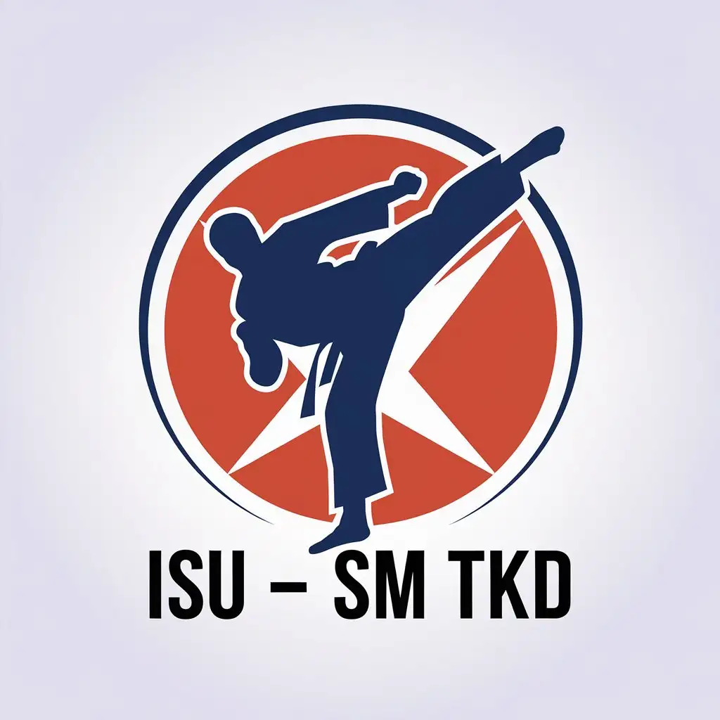 LOGO-Design-for-ISU-SM-TKD-Vector-Logo-with-Taekwondo-Silhouette-for-Sports-Fitness-Industry