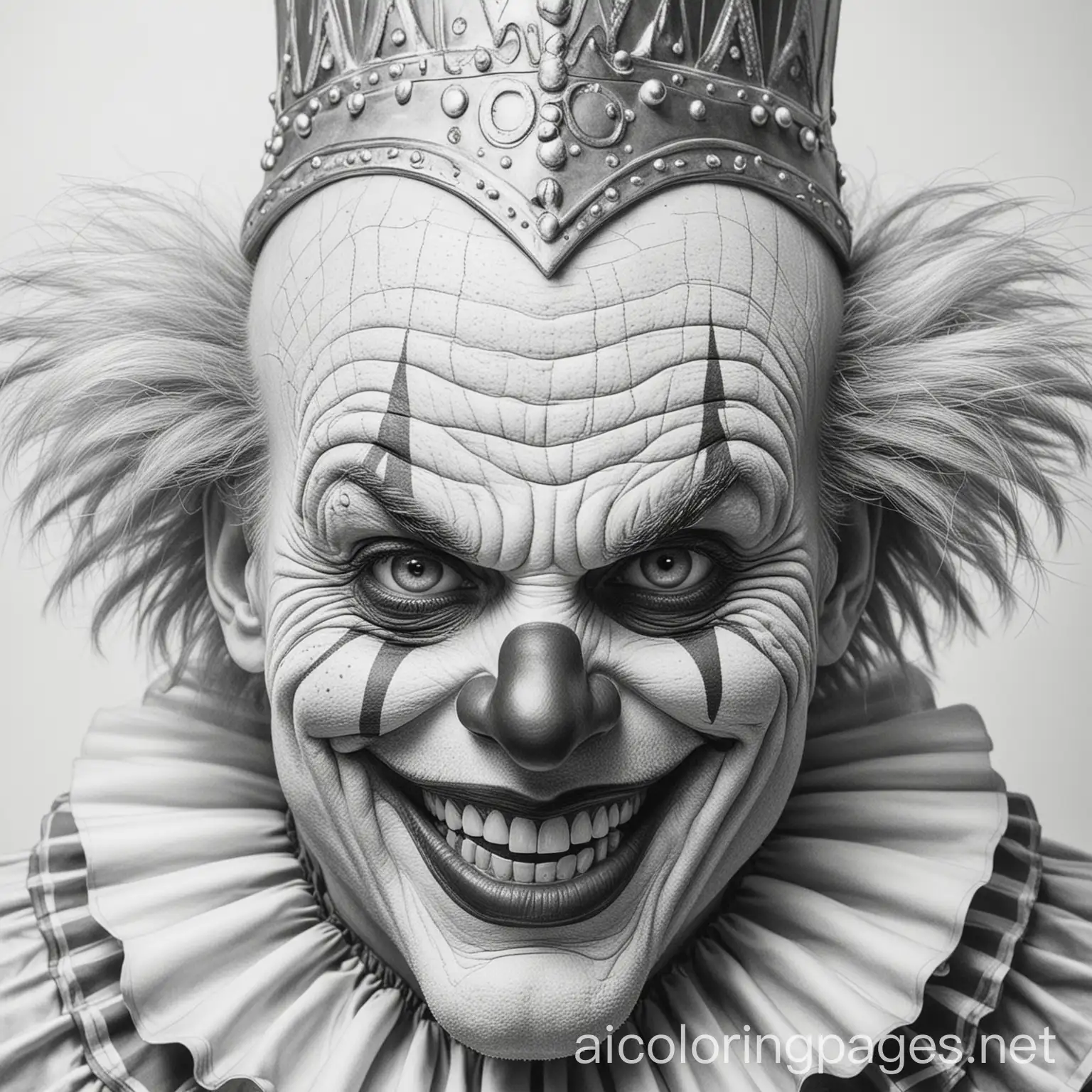 Intricate-Black-and-White-Scary-Clown-Coloring-Page-for-Kids