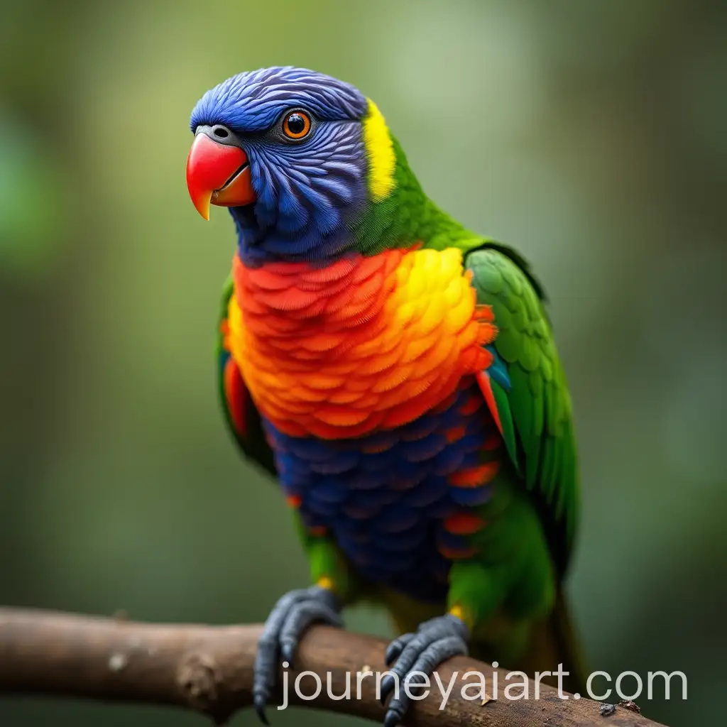 Colorful-Parrot-Perched-on-Branch
